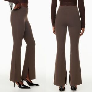 Aritzia Ten Babaton Paramount Pant High Rise Flare Slit Stretch Brown Women 2XS